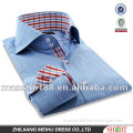 100% cotton contrast collar long sleeve slim fit men's dress shirt